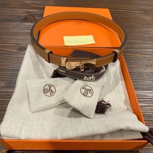 Hermes EPSOM KELLY BELT GOLD & ROSE GOLD HW